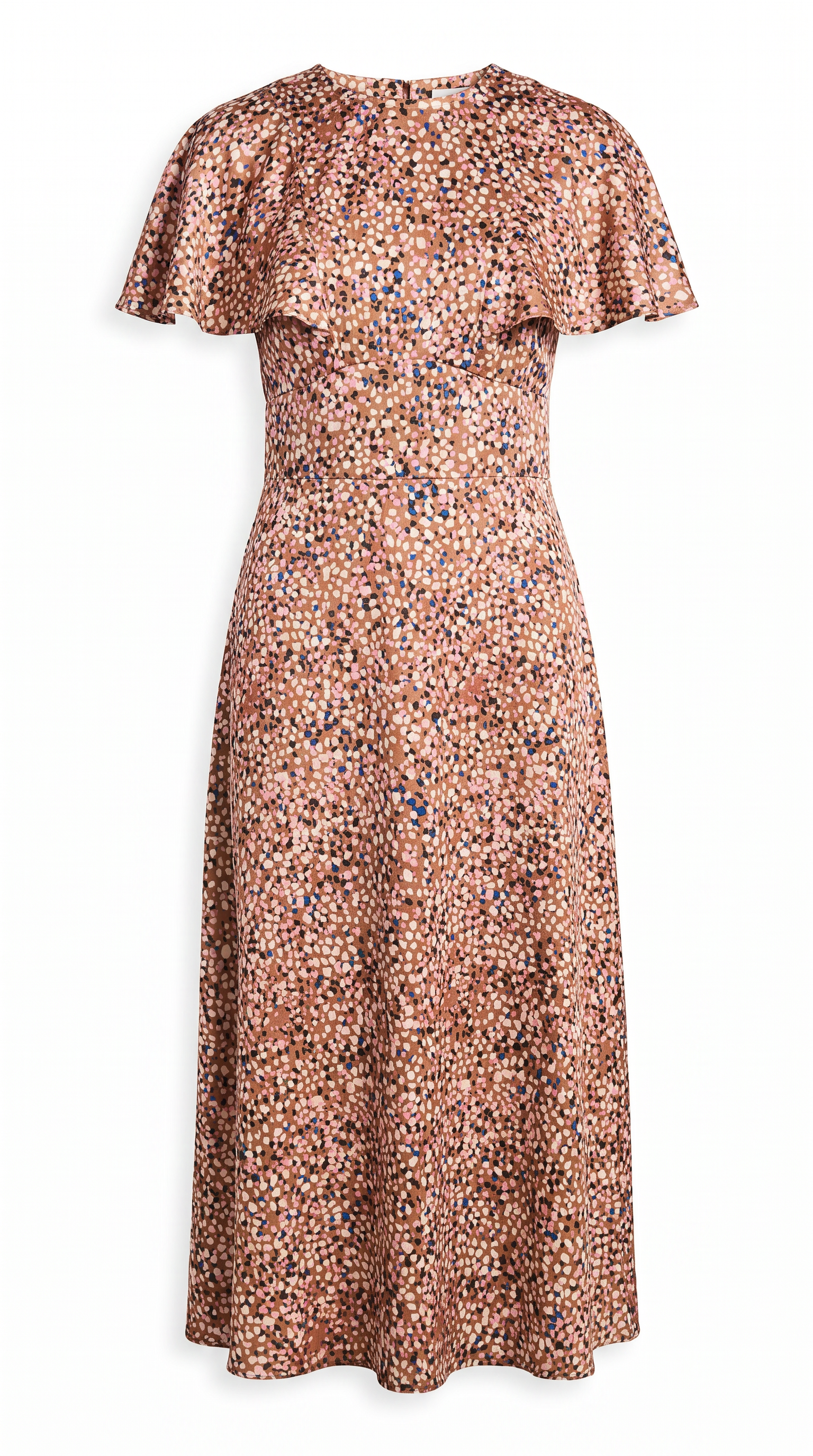 rose midi silk dress