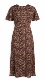 maroon midi silk dress