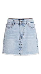 draped jean skirt