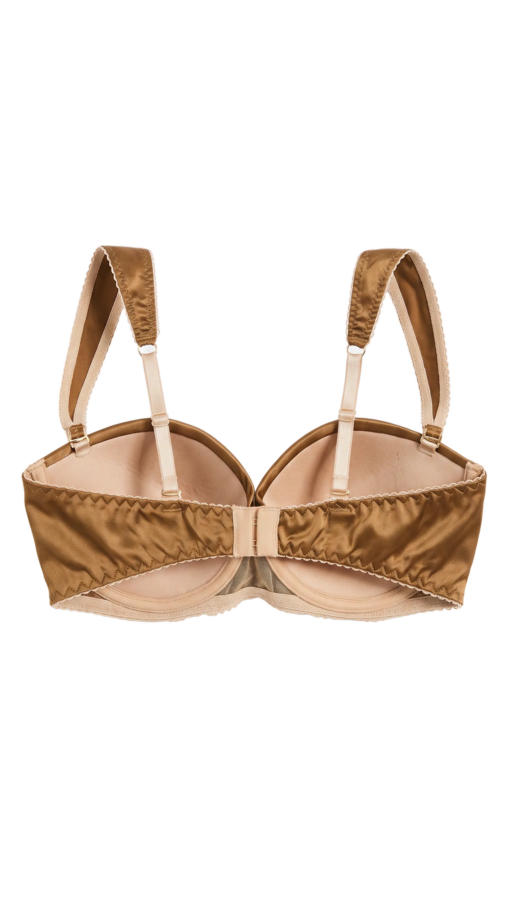 beige satin bra