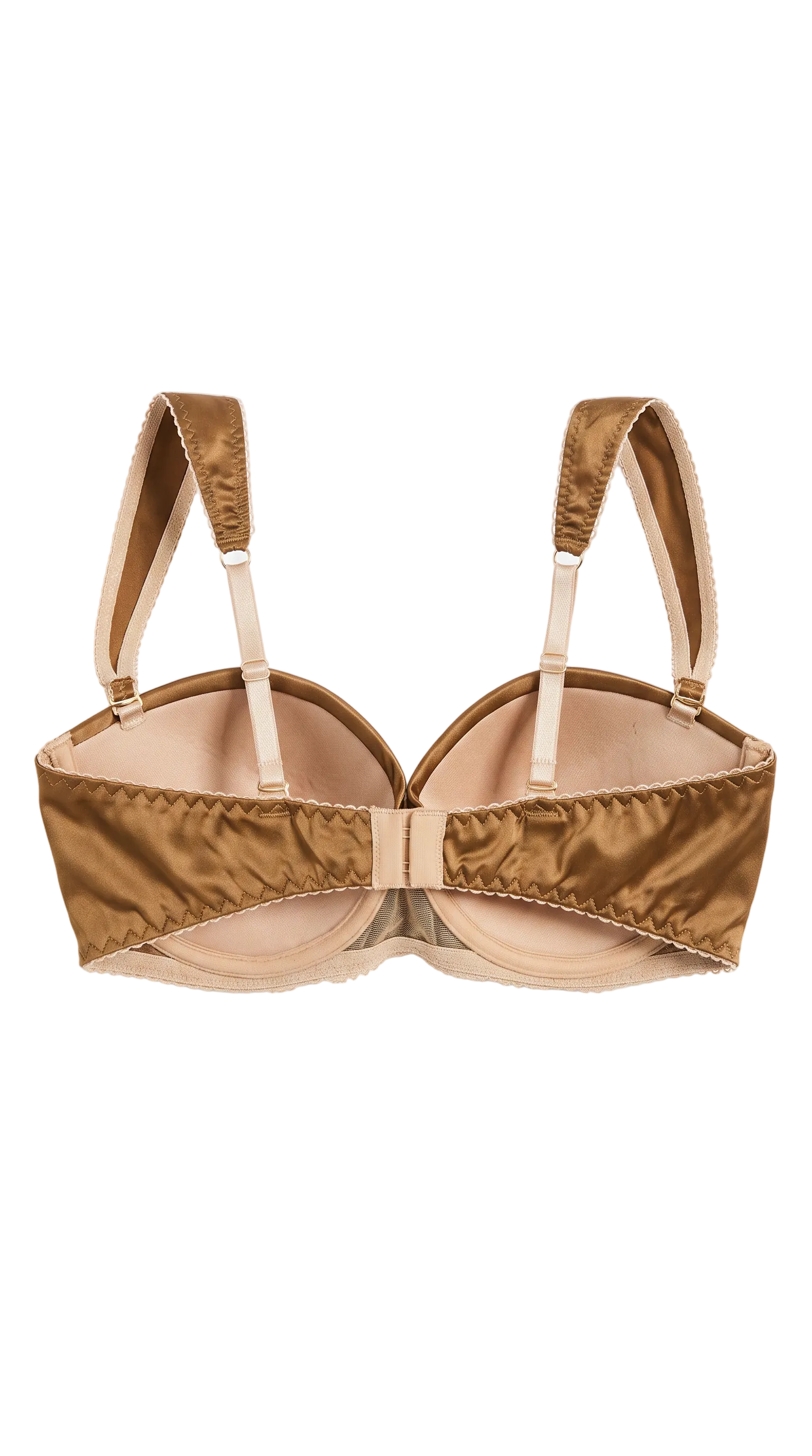 beige satin bra