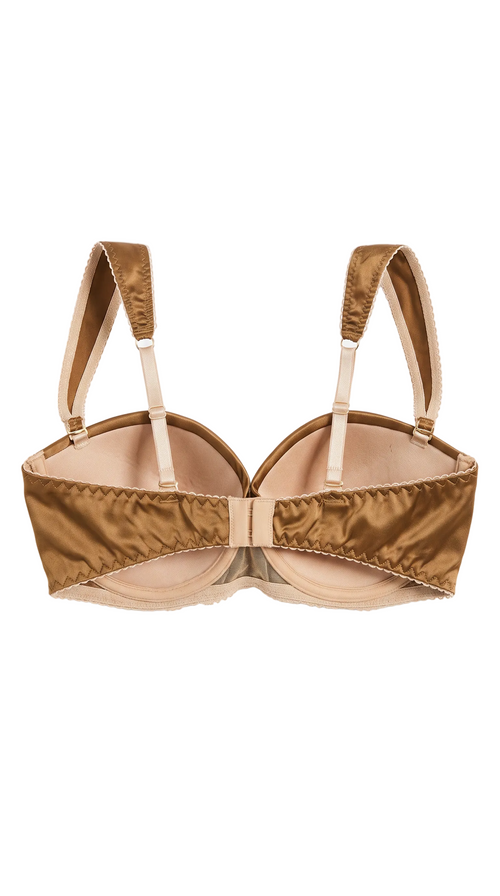 beige satin bra