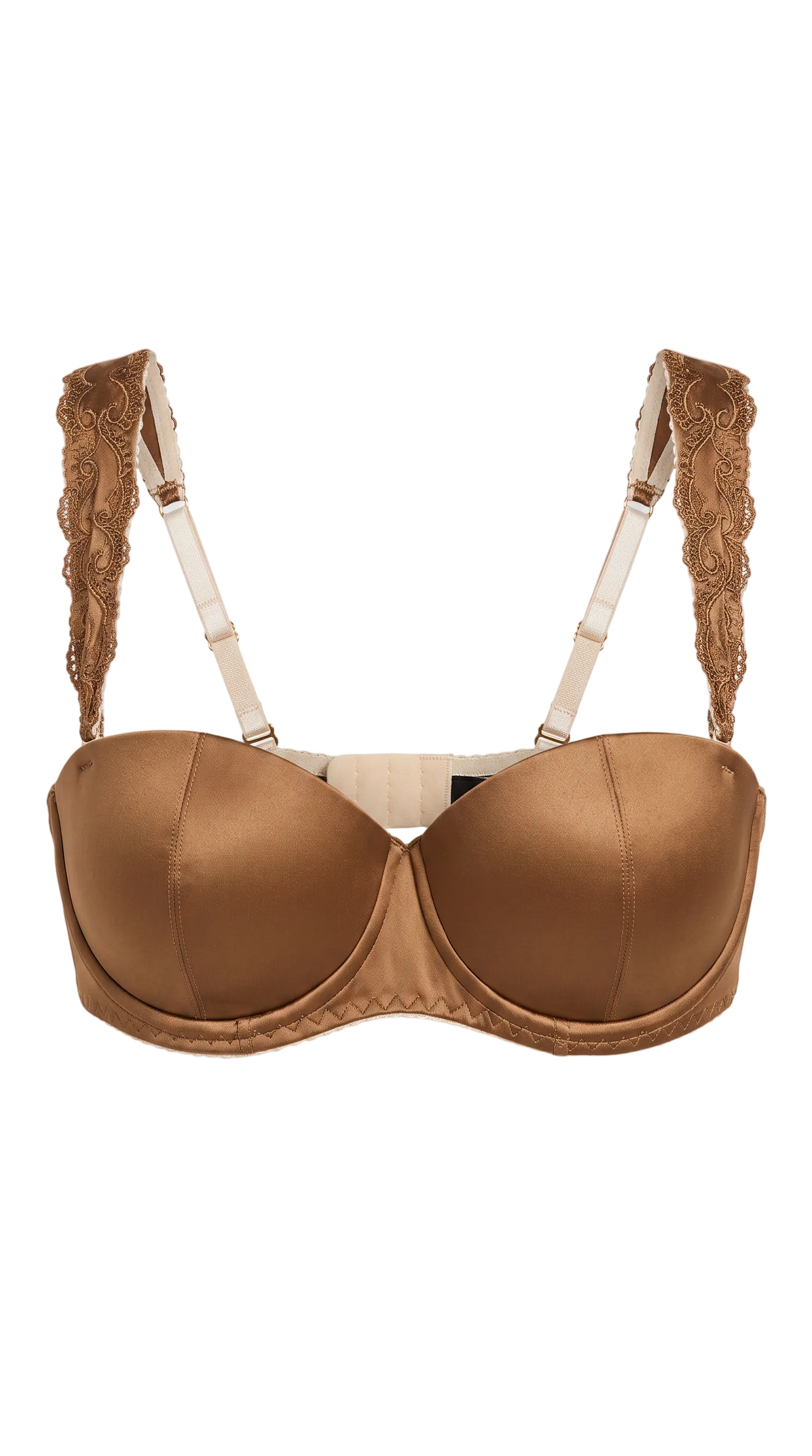 beige satin bra