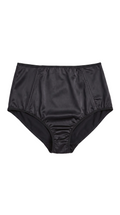 black satin mini short