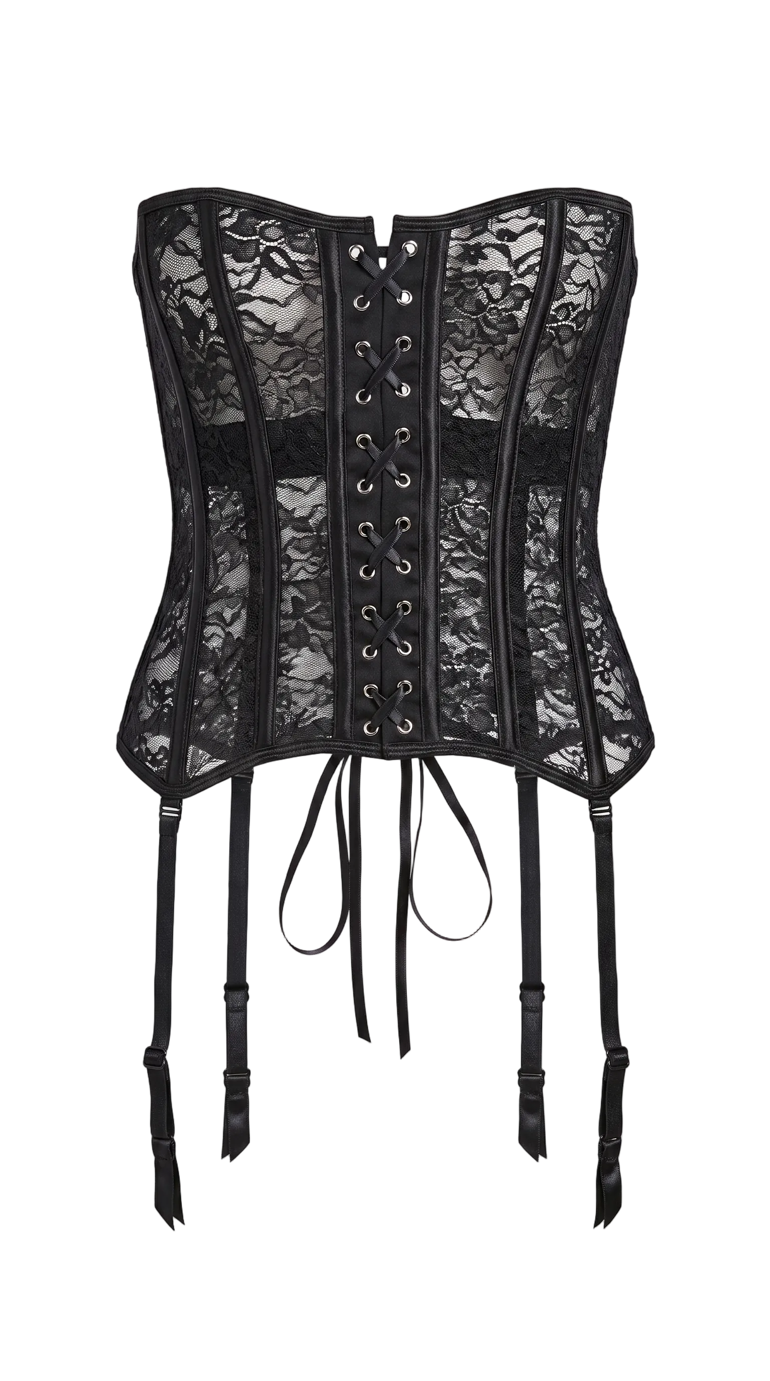 black lace corset