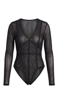 sheer black bodysuit