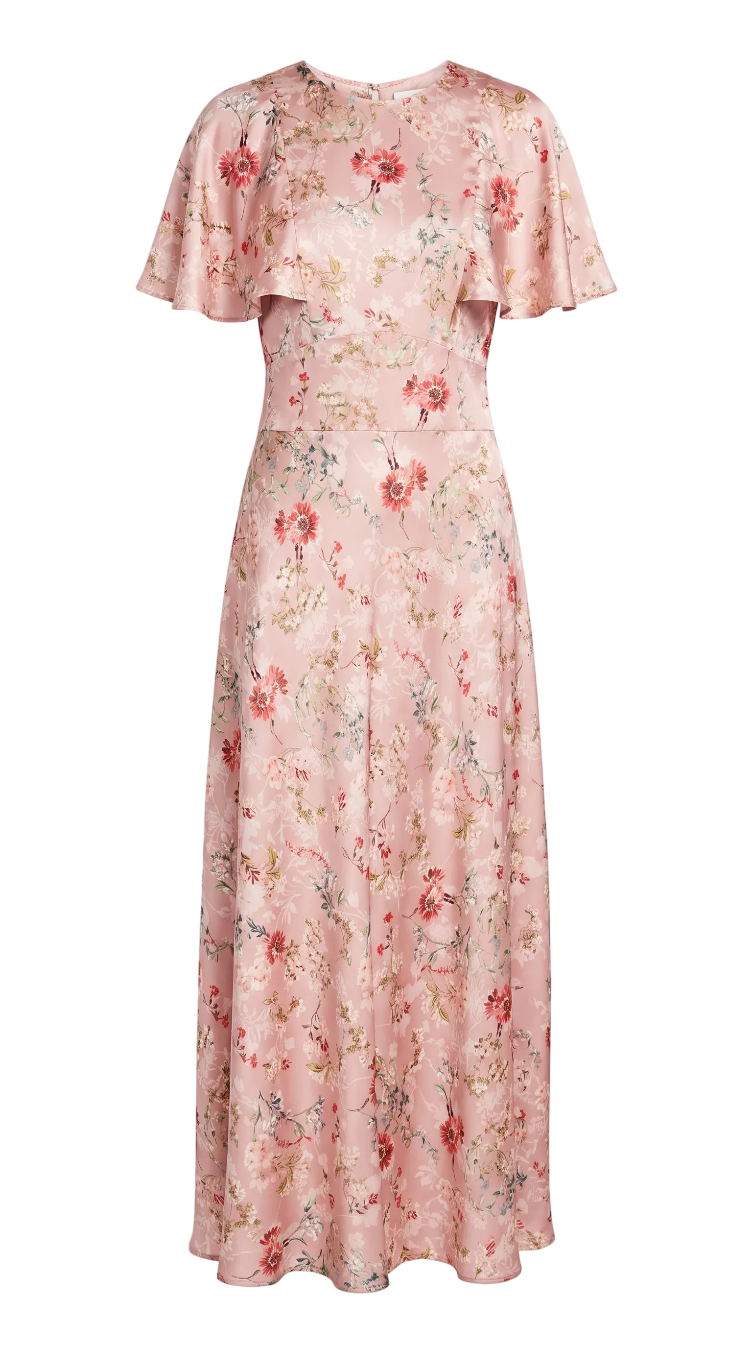 silk rose midi dress