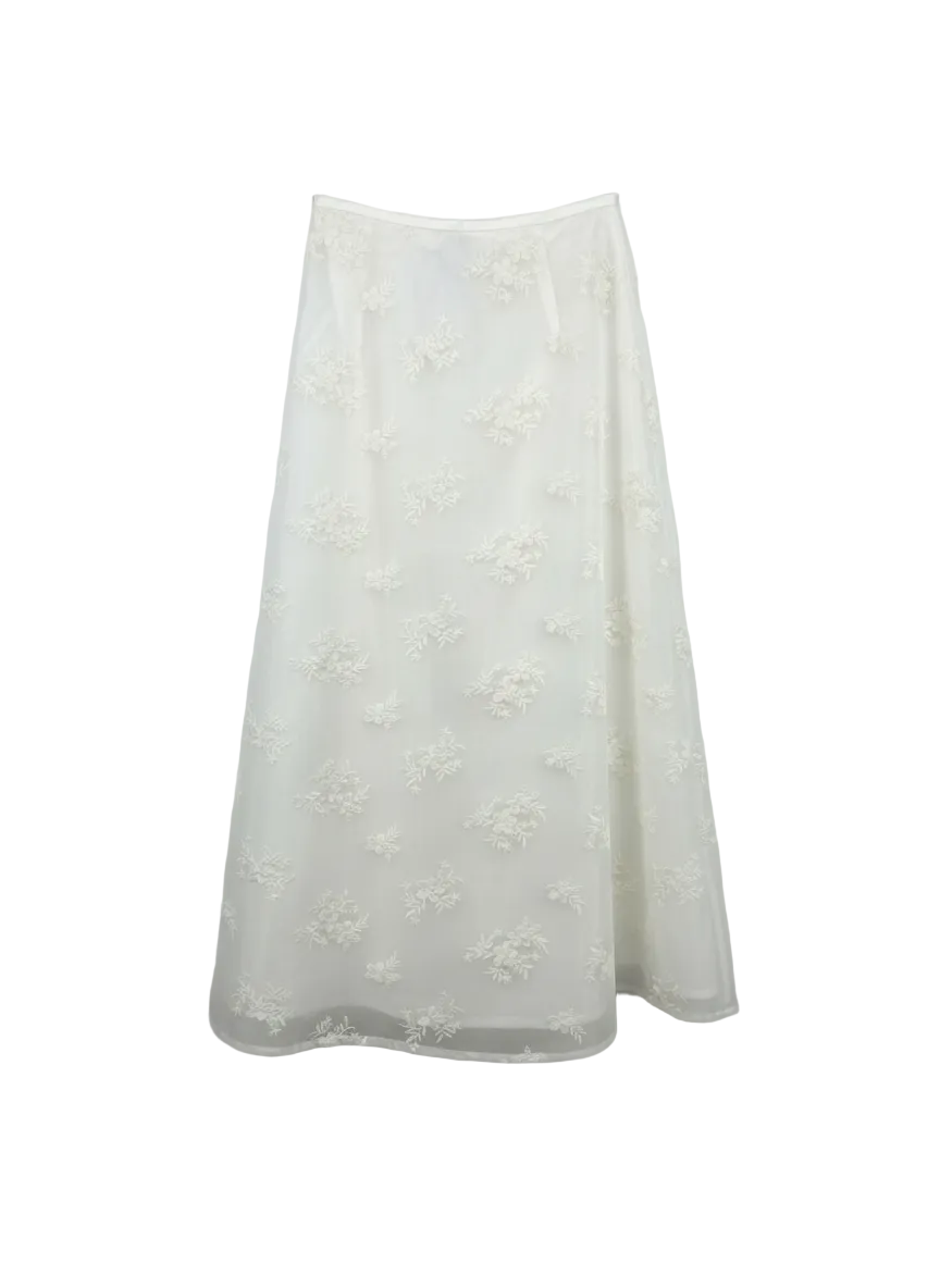 organza midi skirt