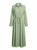 green striped maxi dress