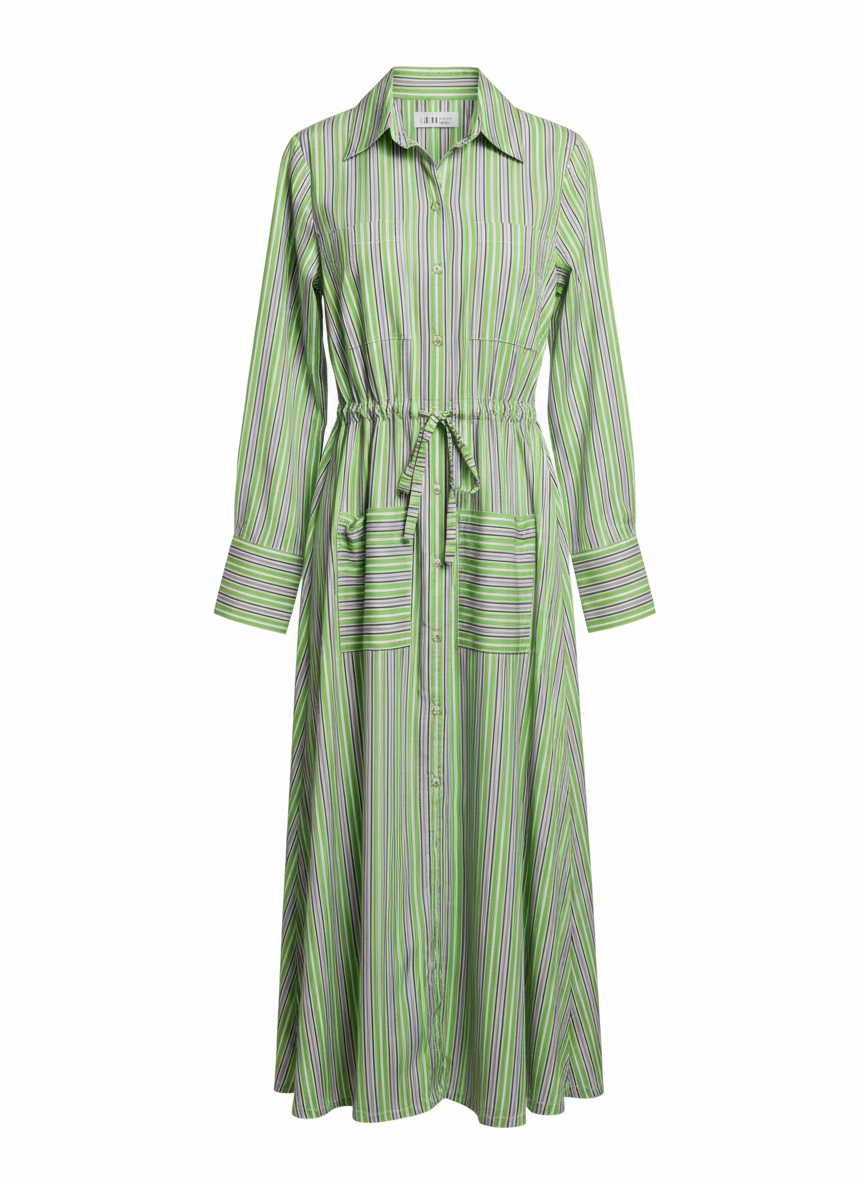 green striped maxi dress