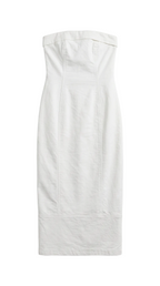 cotton midi white dress