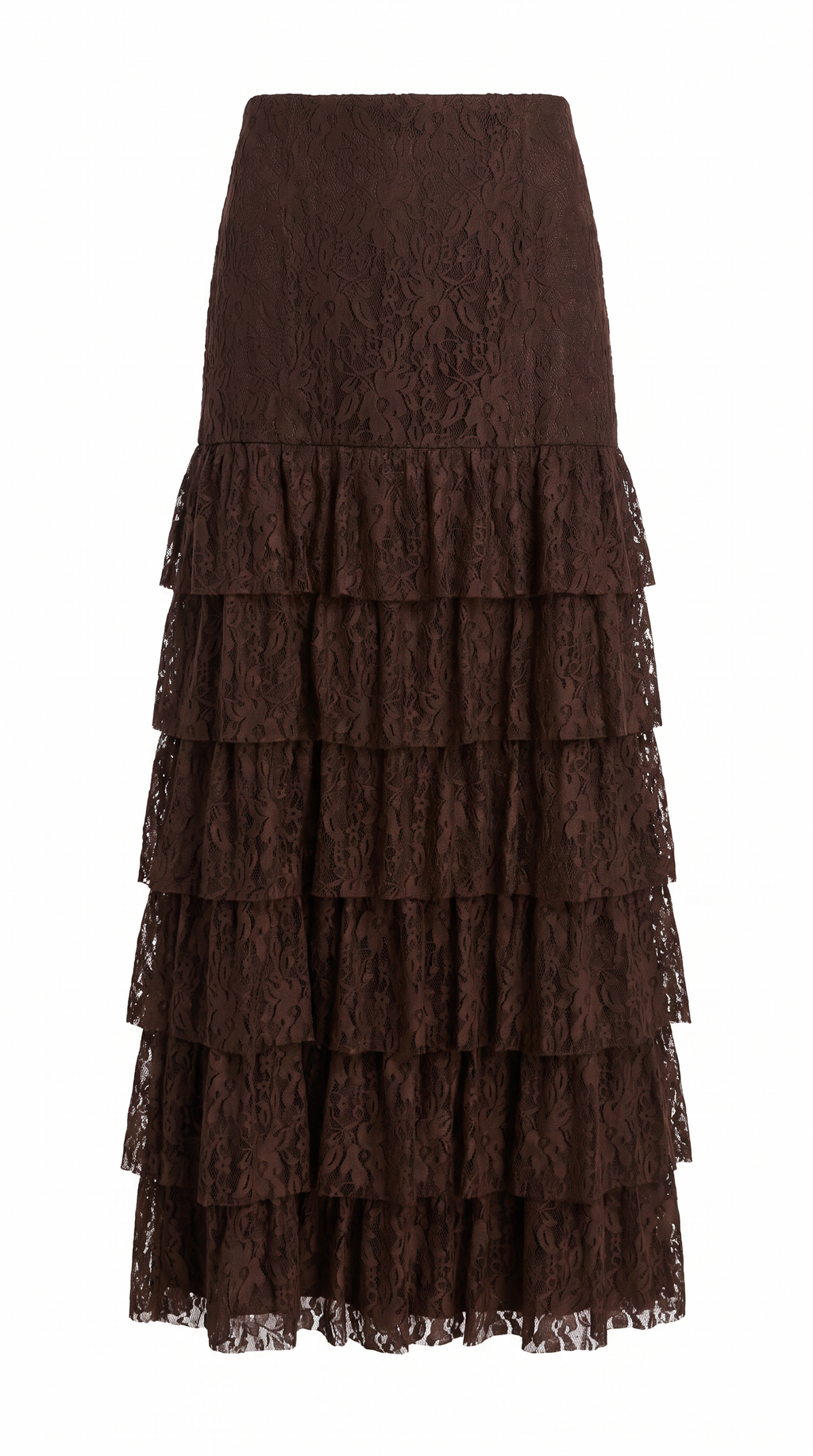 lace maroon maxi skirt