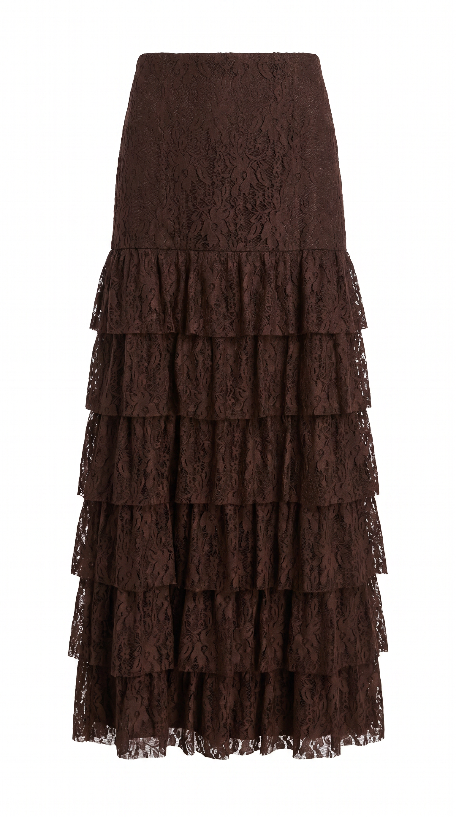 lace maroon maxi skirt