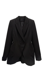 wide hips black blazer