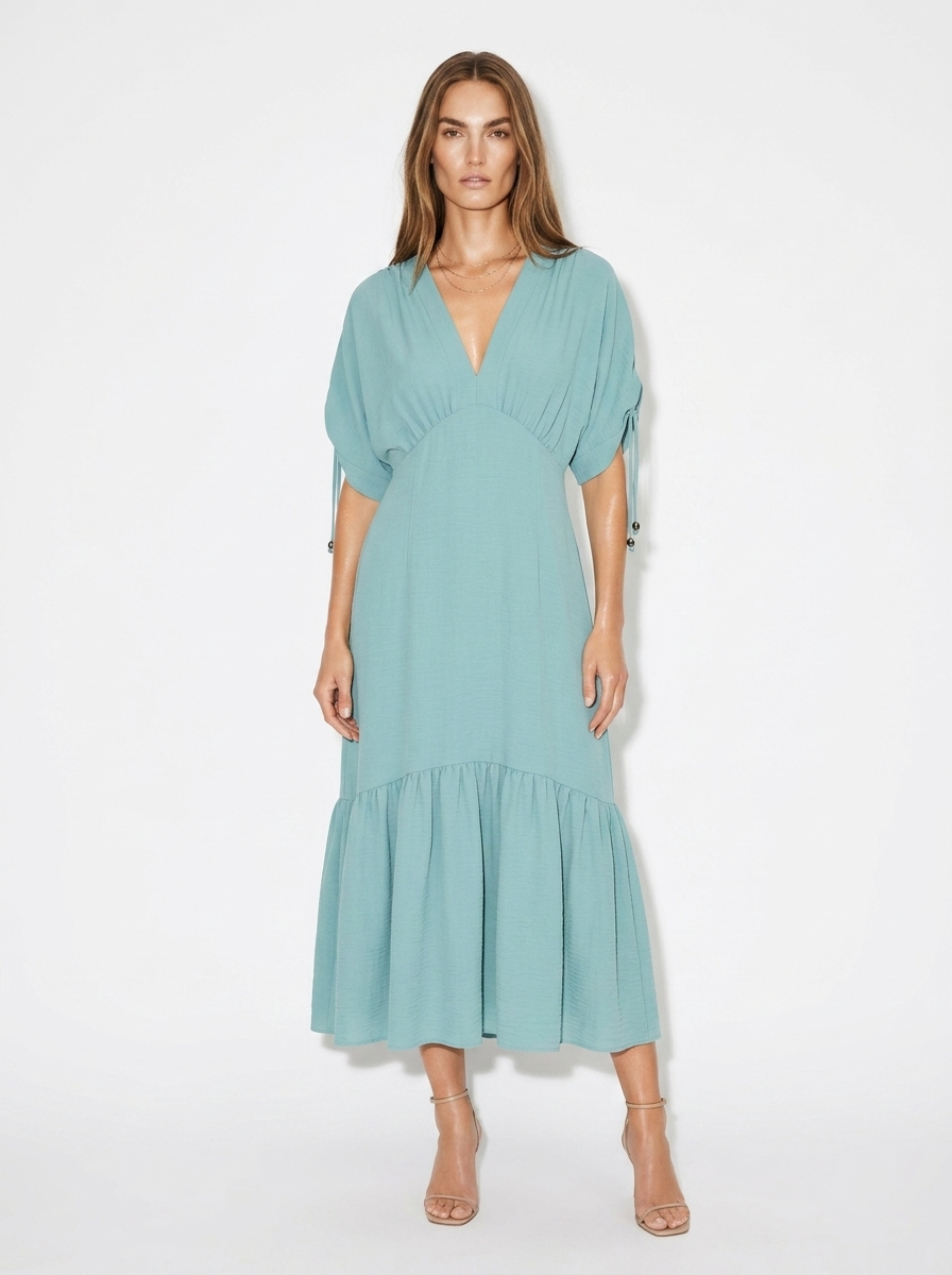 turquoise midi dress