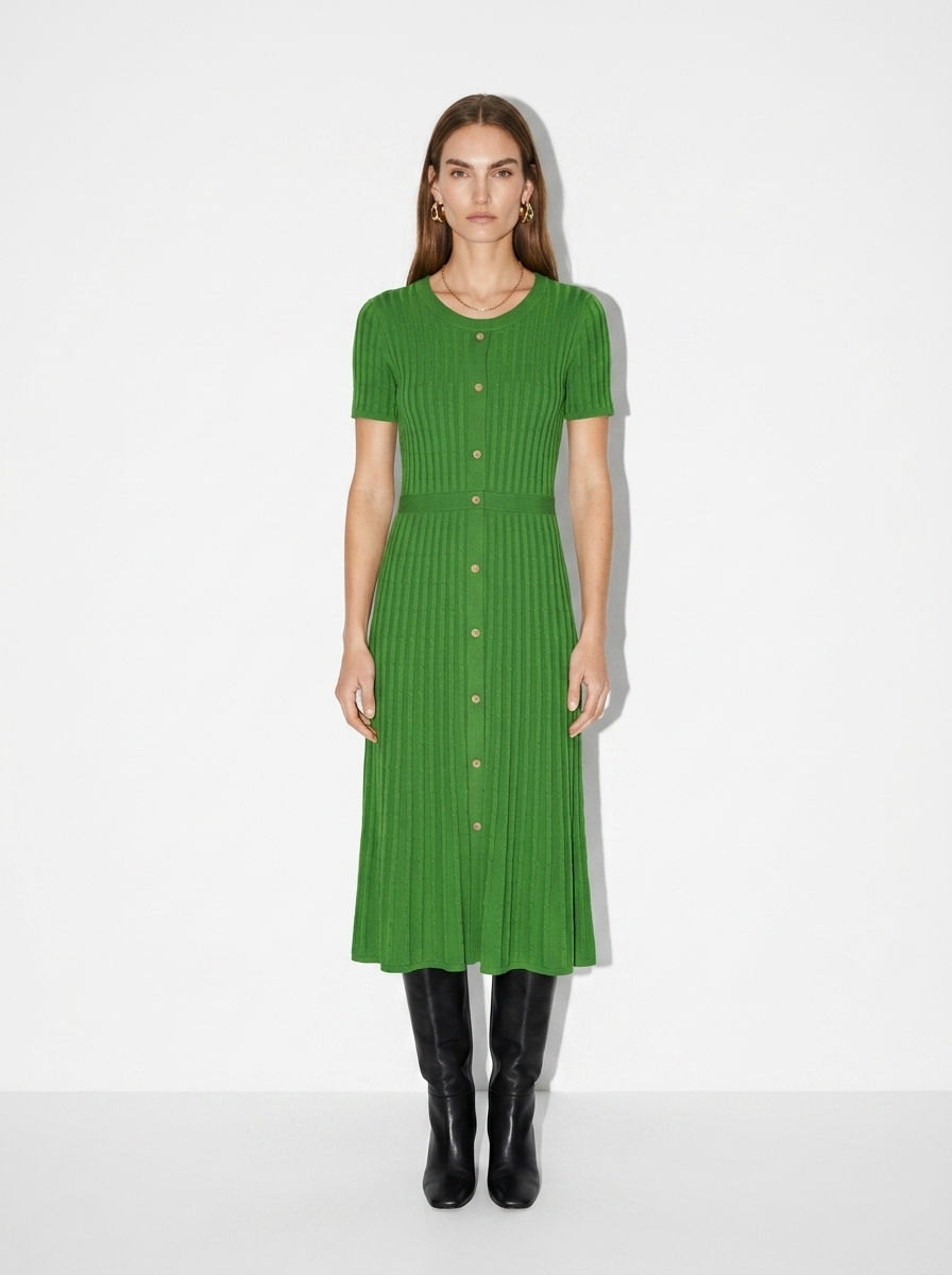 green maxi dress