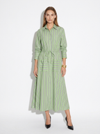 green striped maxi dress