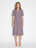 dot cotton midi dress