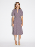 dot cotton midi dress