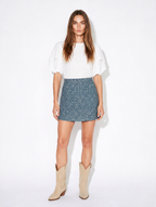 jacquard mini skirt