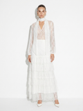 lace white maxi shirt