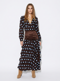 blue dot maxi dress