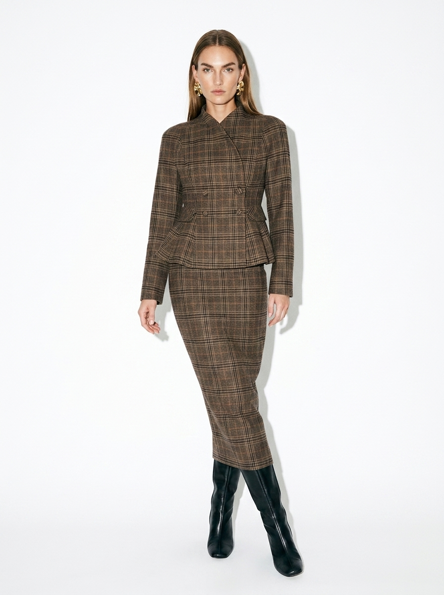 plaid wool skirt